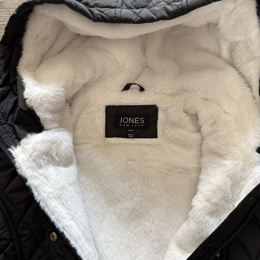 Jones NY Diamond-Quilted Jacket Anorak with Fur Lining NWT (200) - Picture 5 of 6